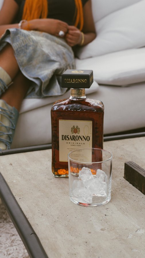 Instagram post by @ahniyahgold for Disaronno. Caption reads: #Disaronnopartner Brunch in the city just got a....