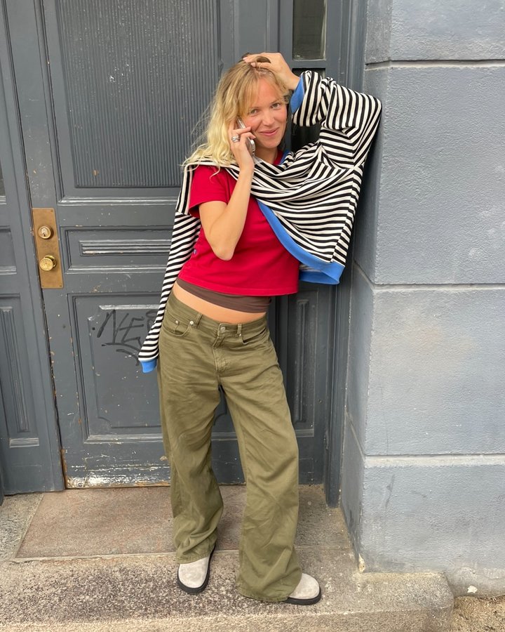 Instagram post by @katarinakrebs for COPENHAGEN STUDIOS. Caption reads: always comfy @copenhagen_studios 🫀annonce.