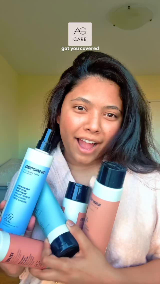 Instagram post by @veenaxoxo for AG Care. Caption reads: @agcare1989 for all my hair needs

•Keeps my [...].