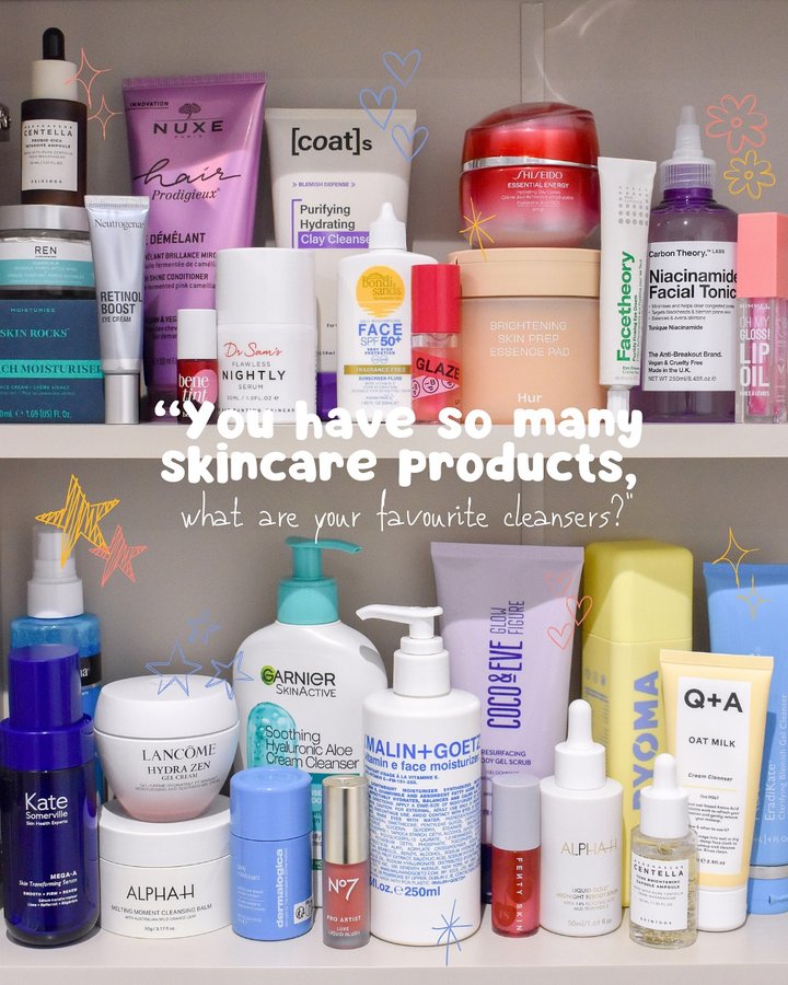 Instagram post by @dearskincarediary_ for Kate Somerville. Caption reads: “You have so many skincare products, what are your....