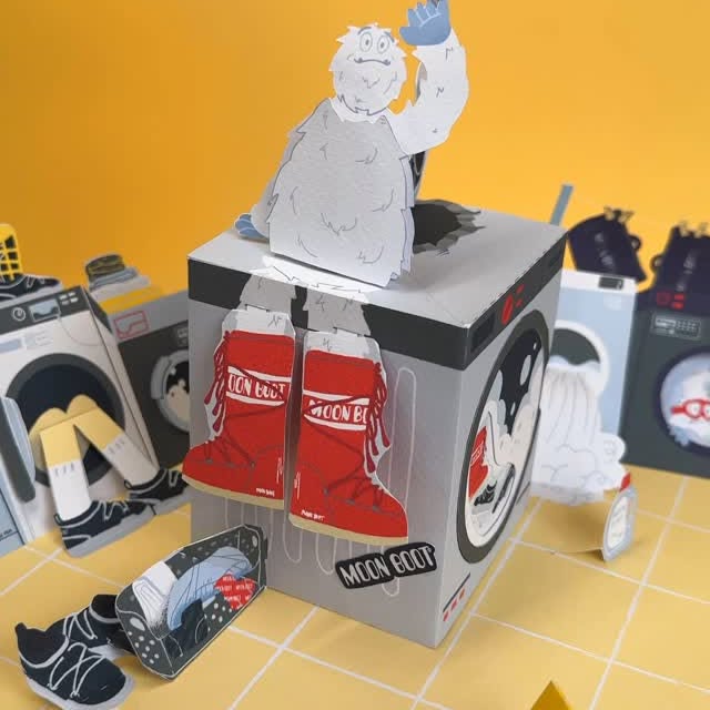 Instagram post by @paperjulia for Moon Boot. Caption reads: Yeti Does the Laundry

A short story

(Disclaimer:....