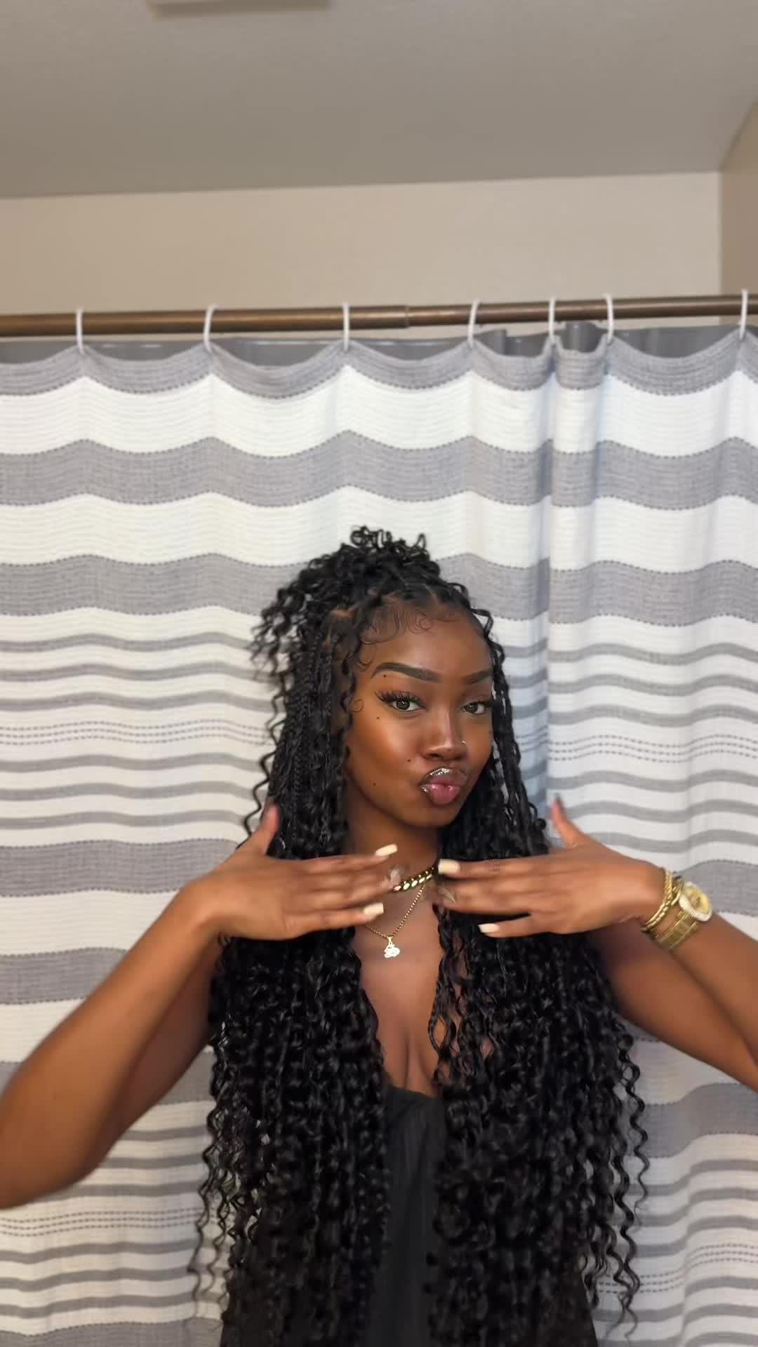 TikTok post by @bratz_i.n.c for Westkiss Hair. Caption reads: [...] have to add her to the rotation @Westkiss....