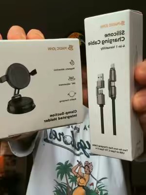 TikTok post by @deaf_dan for MAGIC JOHN. Caption reads: [...] phone holder for your car! 🚗📱🔥 The Magic....