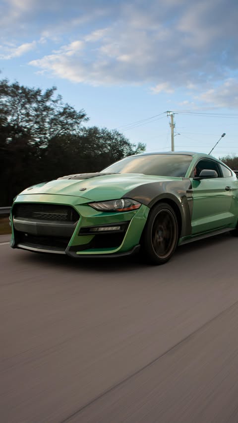 Instagram post by @angs5.0 for AWE Tuning. Caption reads: [...] Fiber • Sponsors: ~ @braumracing ~....