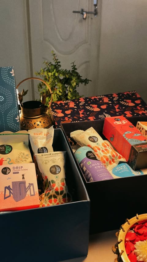 Instagram post by @manvi.diary for Blue Tokai Coffee Roasters. Caption reads: for the ones who make life feel like a celebration....
