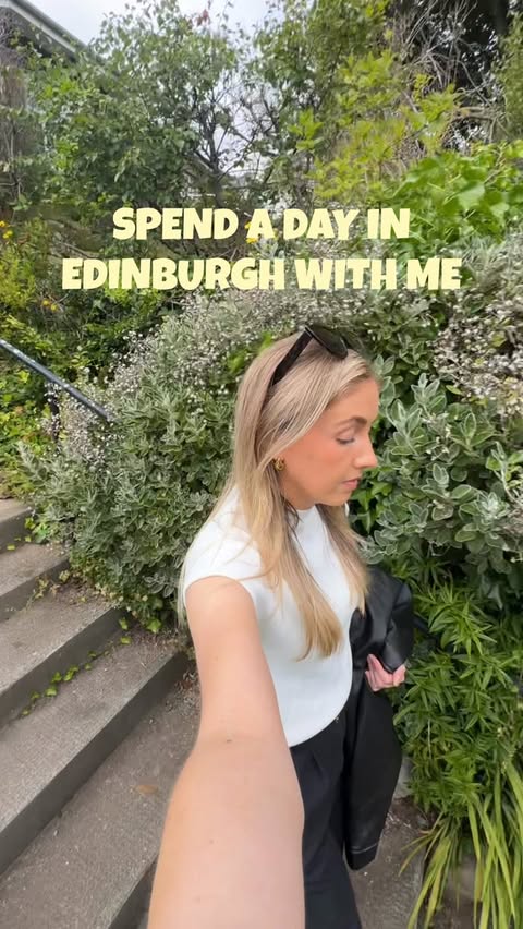 Instagram post by @findingthefeed for Chāmpo Haircare. Caption reads: 📌 Edinburgh 💌 spend a day with me in Edinburgh A....