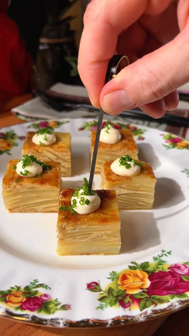 Instagram post by @thechefoutwest for Get Cracking. Caption reads: #Ad Crispy Potato and Egg Stacks

’Tis the season....