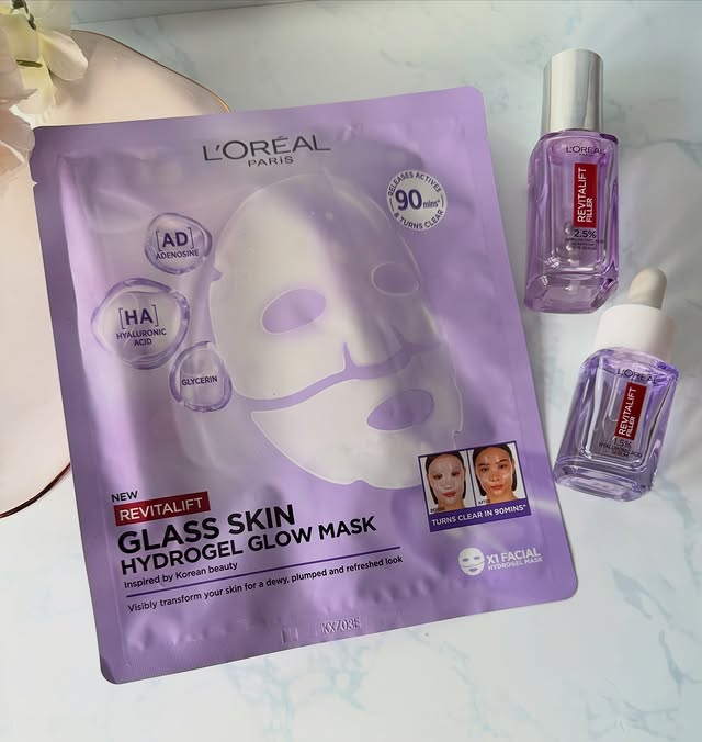 Instagram post by an influencer for L'Oréal Paris. Caption reads: Glass skin in just 90 minutes. New L’Oréal Paris....