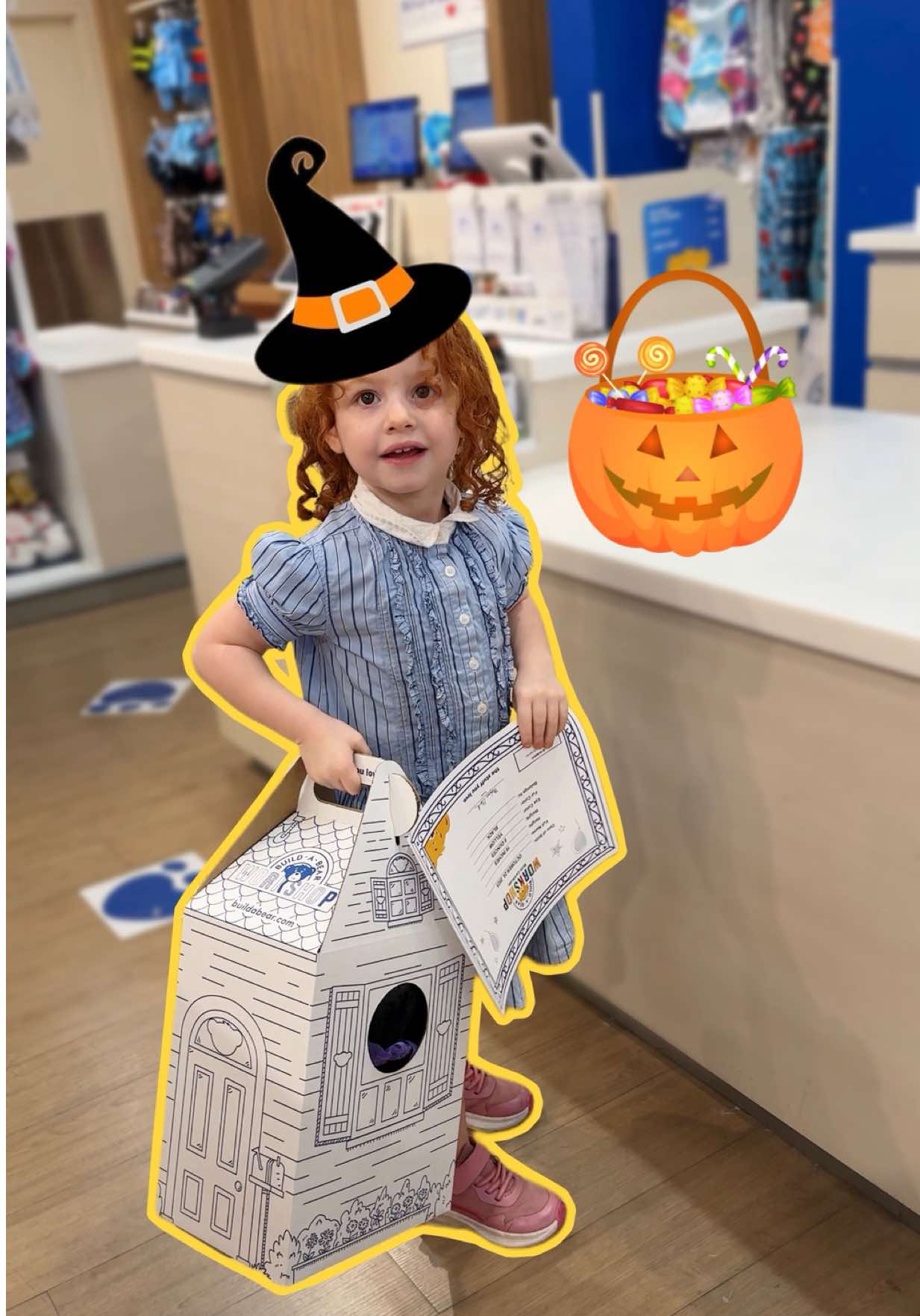 TikTok post by @itsmorgenmarie for Build-A-Bear. Caption reads: This is your sign to take a spooky trip to....