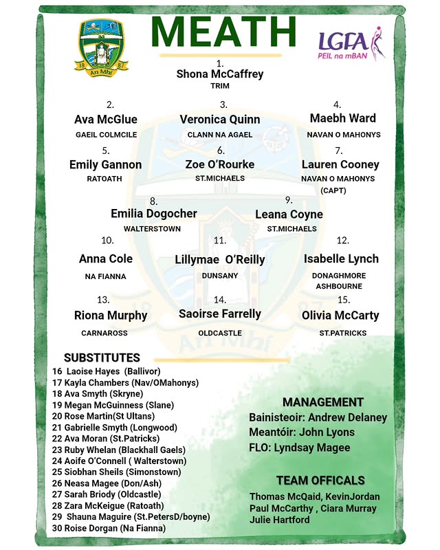 Instagram post by @meath_lgfa for statsports. Caption reads: [...] are proudly Sponsored by @kepak_group....