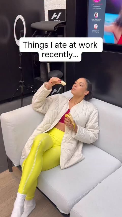 Instagram post by @hannahfrankson for lululemon. Caption reads: Jon wasn’t eaten in the making of this....