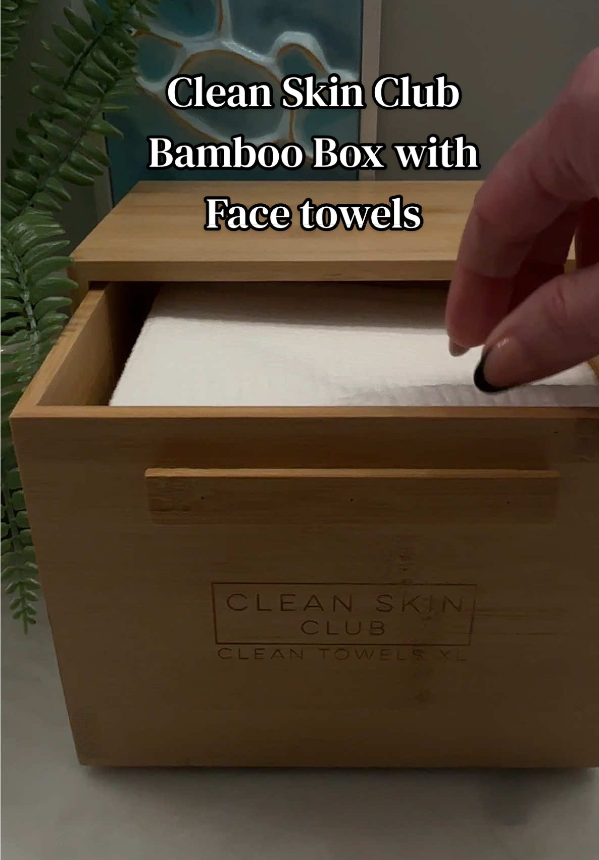 TikTok post by @funnylinz for cleanskinclub. Caption reads: Absolutely love this beautiful bamboo box with....