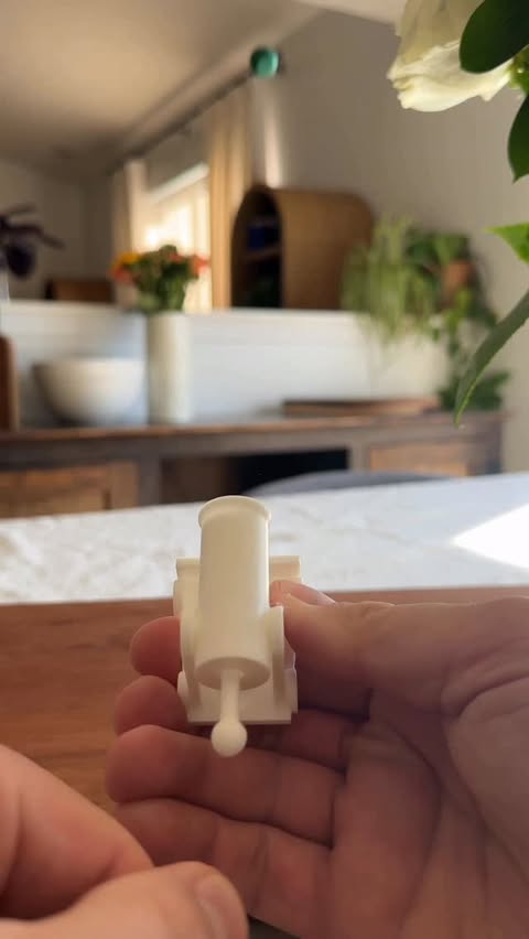 Instagram post by an influencer for Bambu Lab. Caption reads: [...] fun stacker for Max. The Bambu Labs A1 3d....