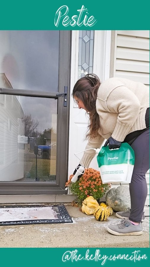 Instagram post by @the.kelley.connection for Pestie. Caption reads: With late fall, comes the need to protect against....