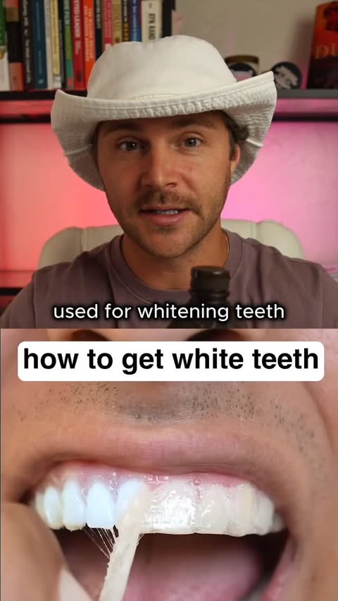 Instagram post by @denny_dure for Lumineux by Oral Essentials. Caption reads: Peroxide free, so you can protect your enamel and....