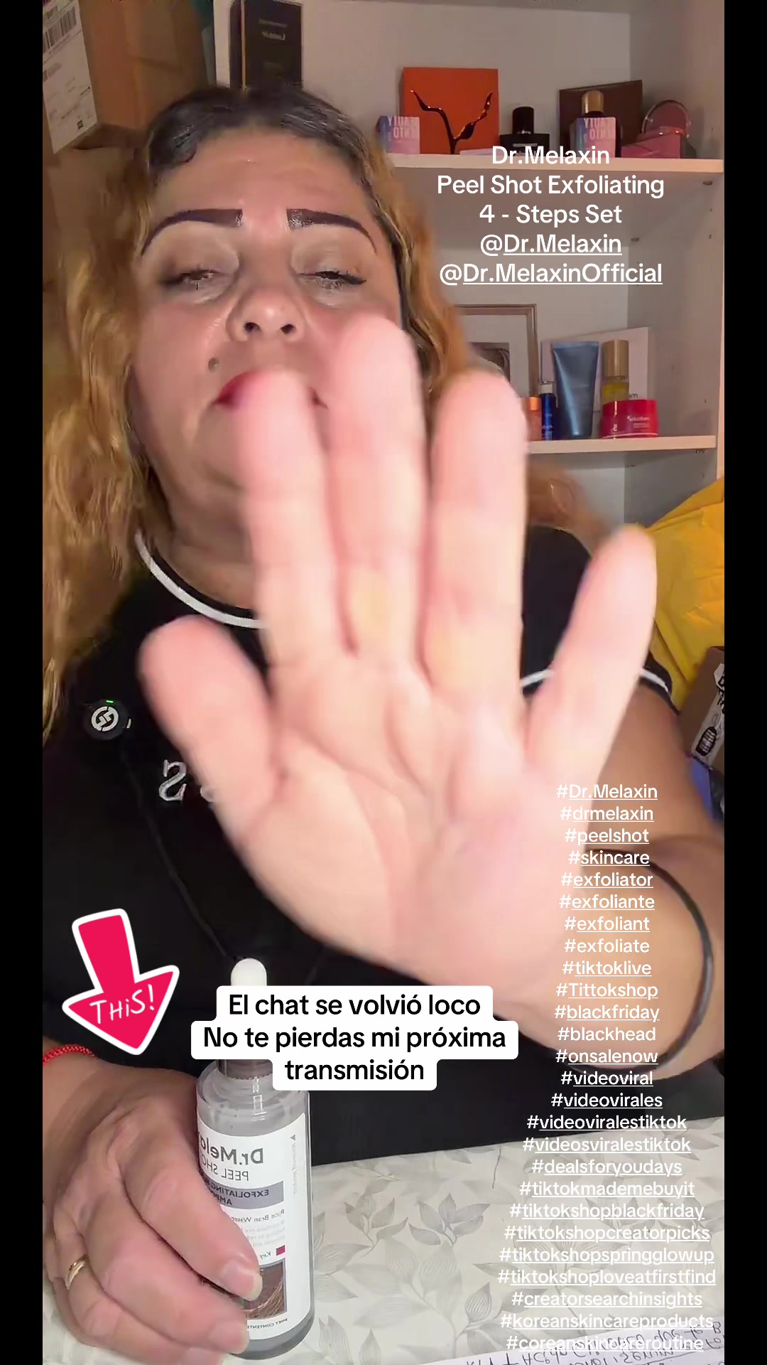 TikTok post by @laurarodriguez4618 for Dr Melaxin. Caption reads: [...] . @Dr.Melaxin @Dr.Melaxin Global @DrMelaxin....
