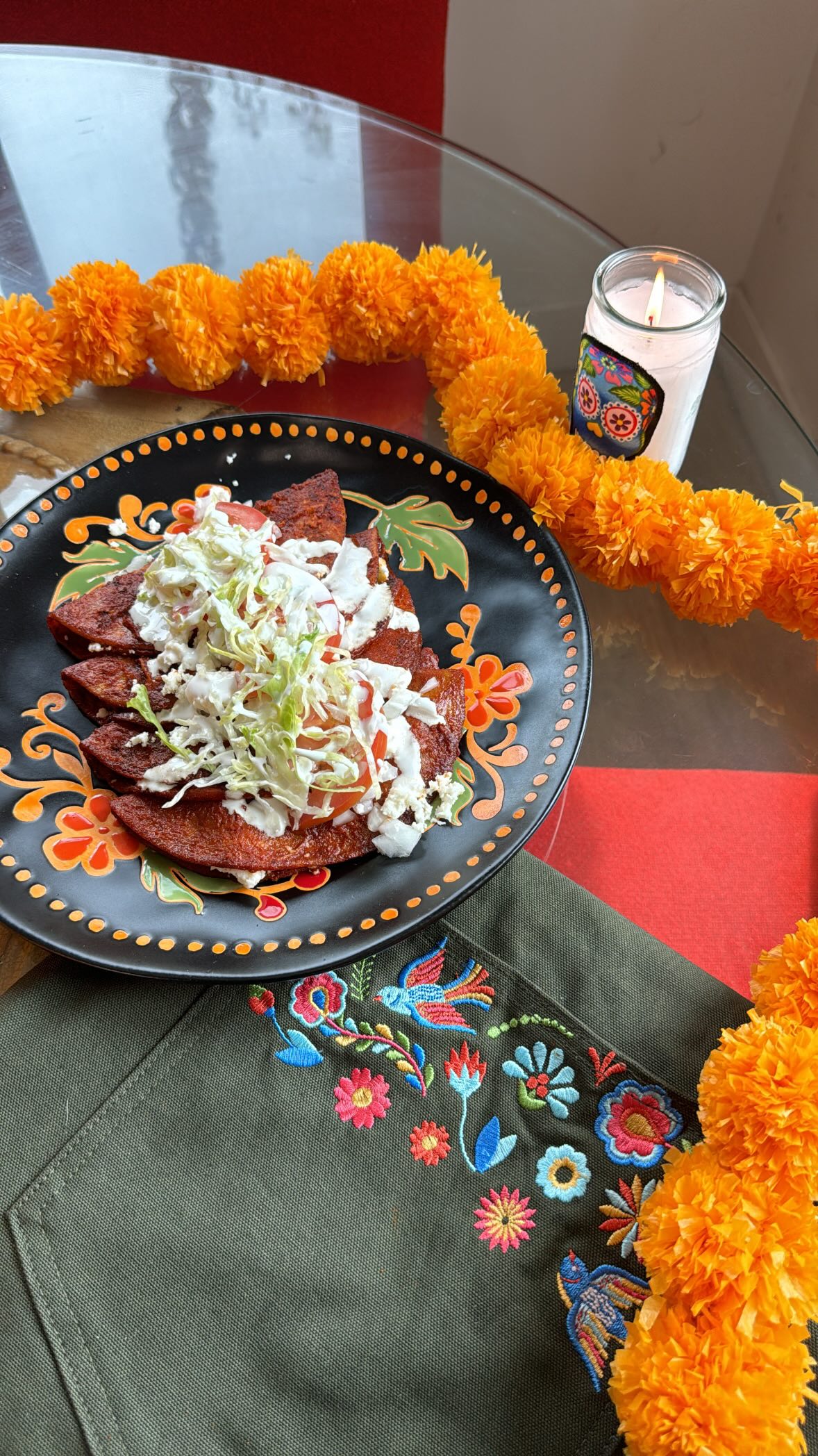 Instagram post by @hrnaeatz for Hedley & Bennett. Caption reads: Recipe ⤵️ Beautiful enchiladas rojas in....