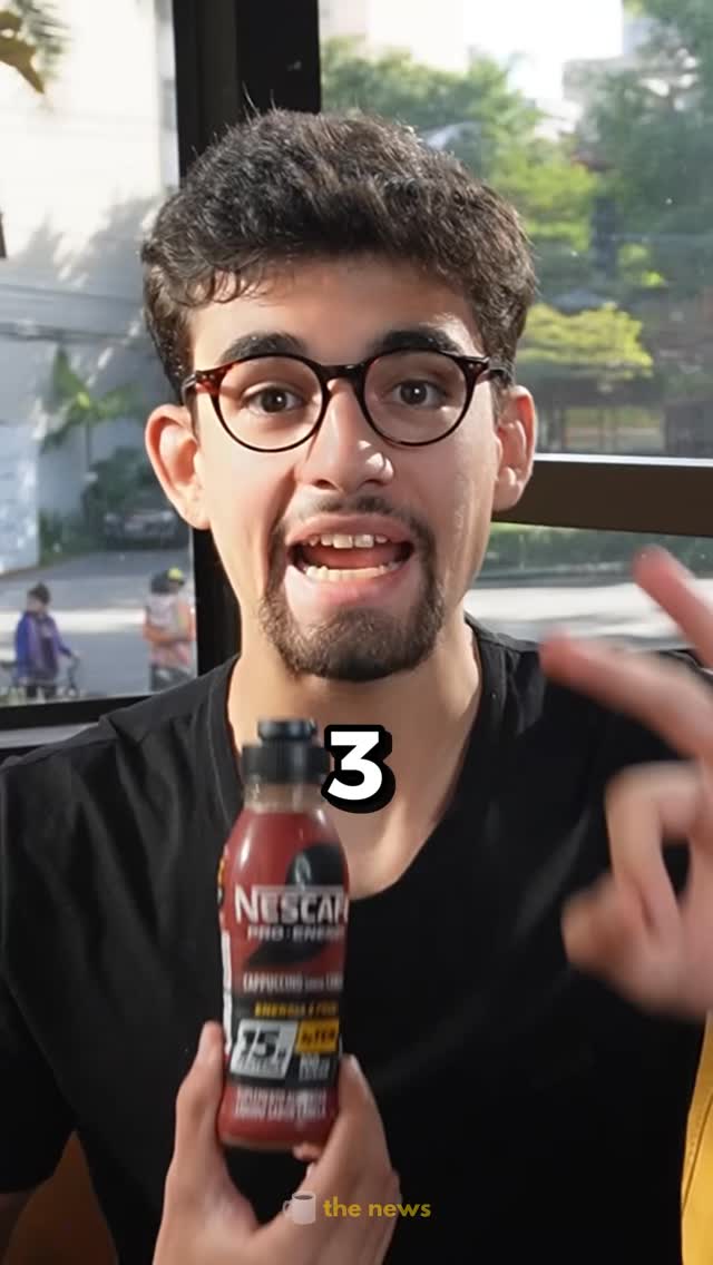 Instagram post by @thenews.cc for NESCAFÉ. Caption reads: 📰 3 NOTÍCIAS RÁPIDAS QUE VÃO TE SURPREENDER.....