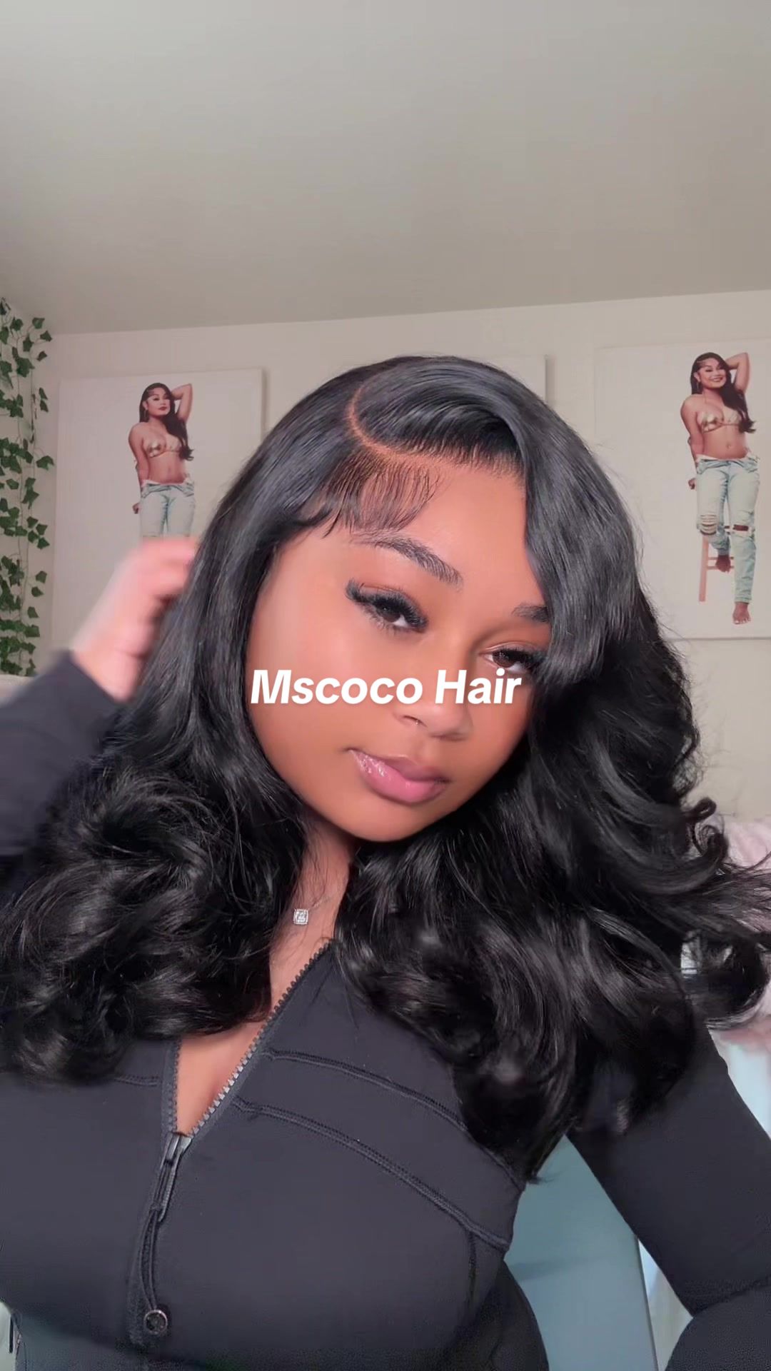 TikTok post by @simplyprettyy for Mscoco Hair. Caption reads: i can’t lie, im in loveee😍😍😍 @Mscoco Hair....