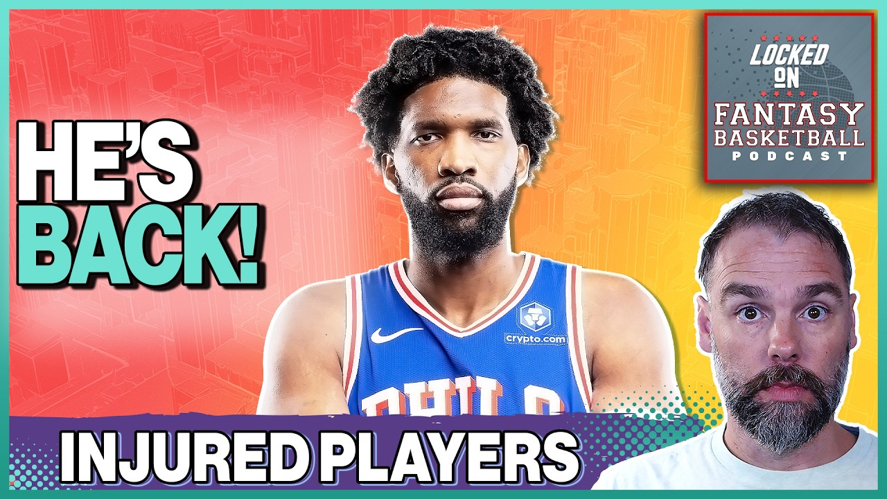 YouTube post by @LockedOnFantasyBasketball for Wayfair. Caption reads: Fantasy Draft Mistakes: When Injured Players Are....