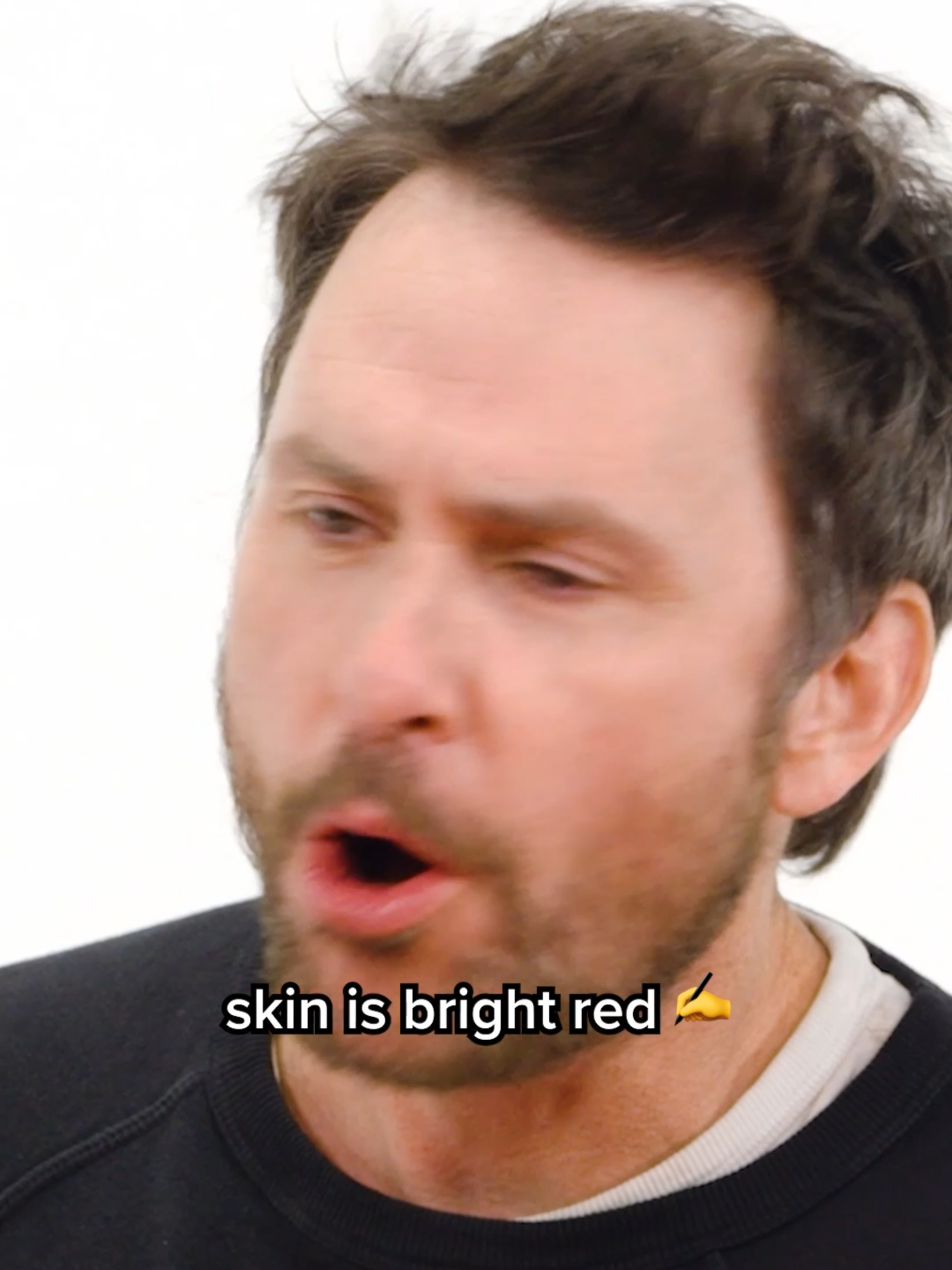 TikTok post by @firstwefeast for FX Networks. Caption reads: New Hot Ones Versus with It's Always Sunny in....