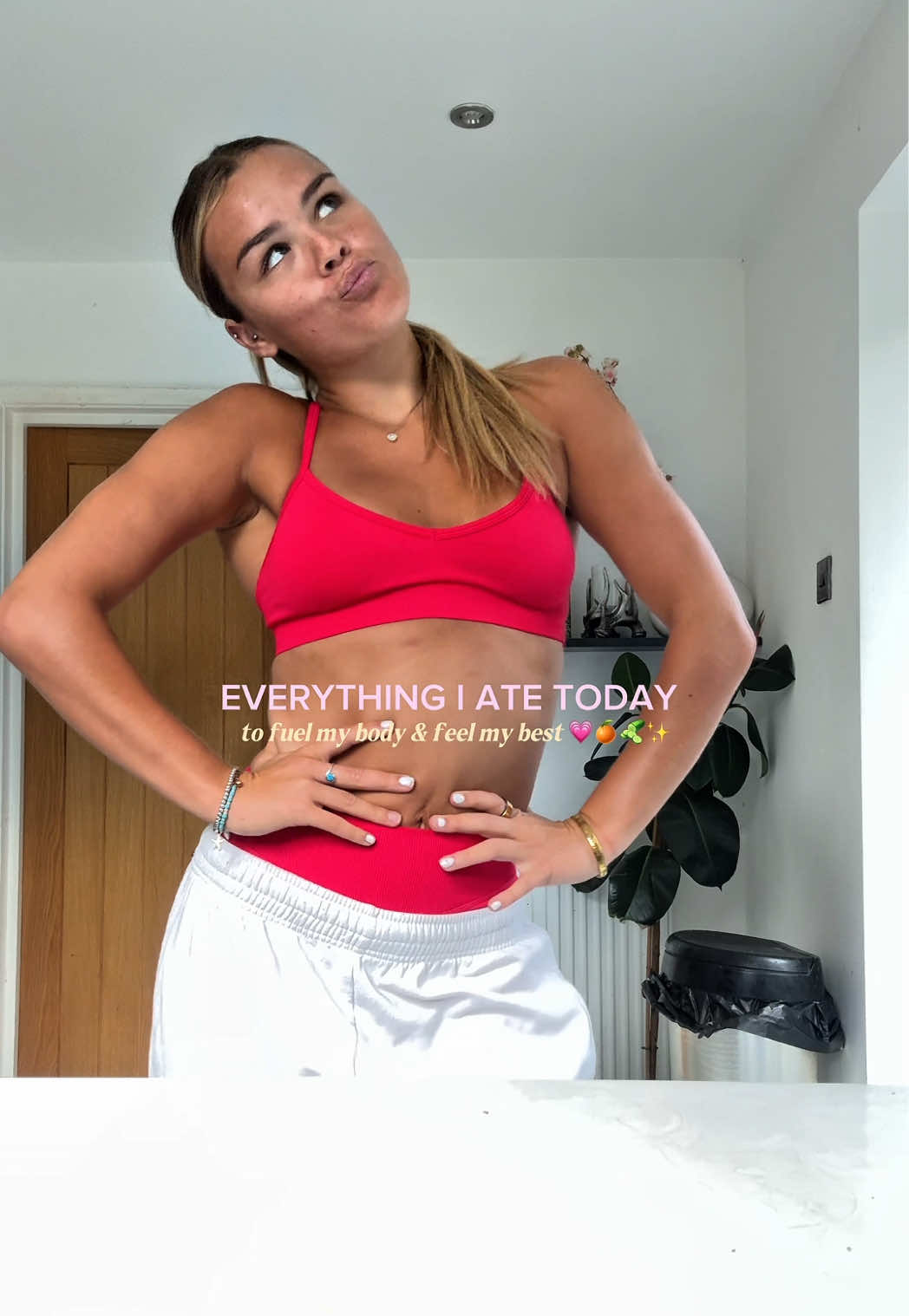 TikTok post by @oliviabroadbent36 for Biomel. Caption reads: day of eats… intuitive eating to fuel my bodyyyy....