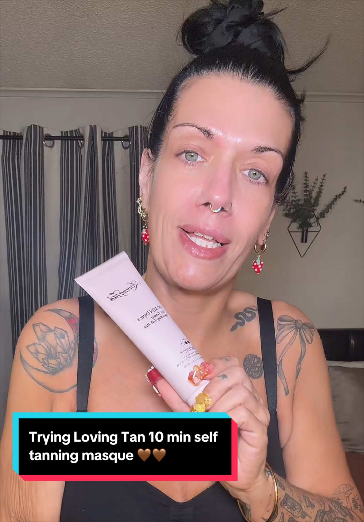 TikTok post by @ronyayvonne for Loving Tan. Caption reads: A 10 Minute Self Tan?!?! WHAAAA?? @Loving Tan has....
