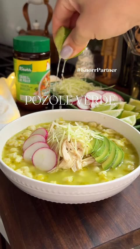 Instagram post by @honestlyadri_ for Knorr. Caption reads: Make this pozole season your best one yet with....