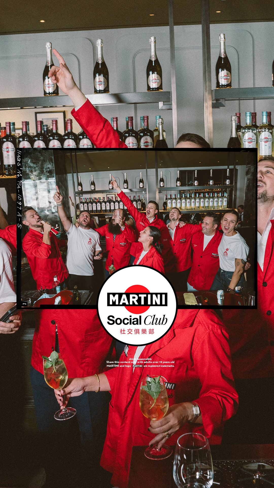 Instagram post by @negroniman for MARTINI. Caption reads: [...] pure joy. This is the spirit of the Martini....