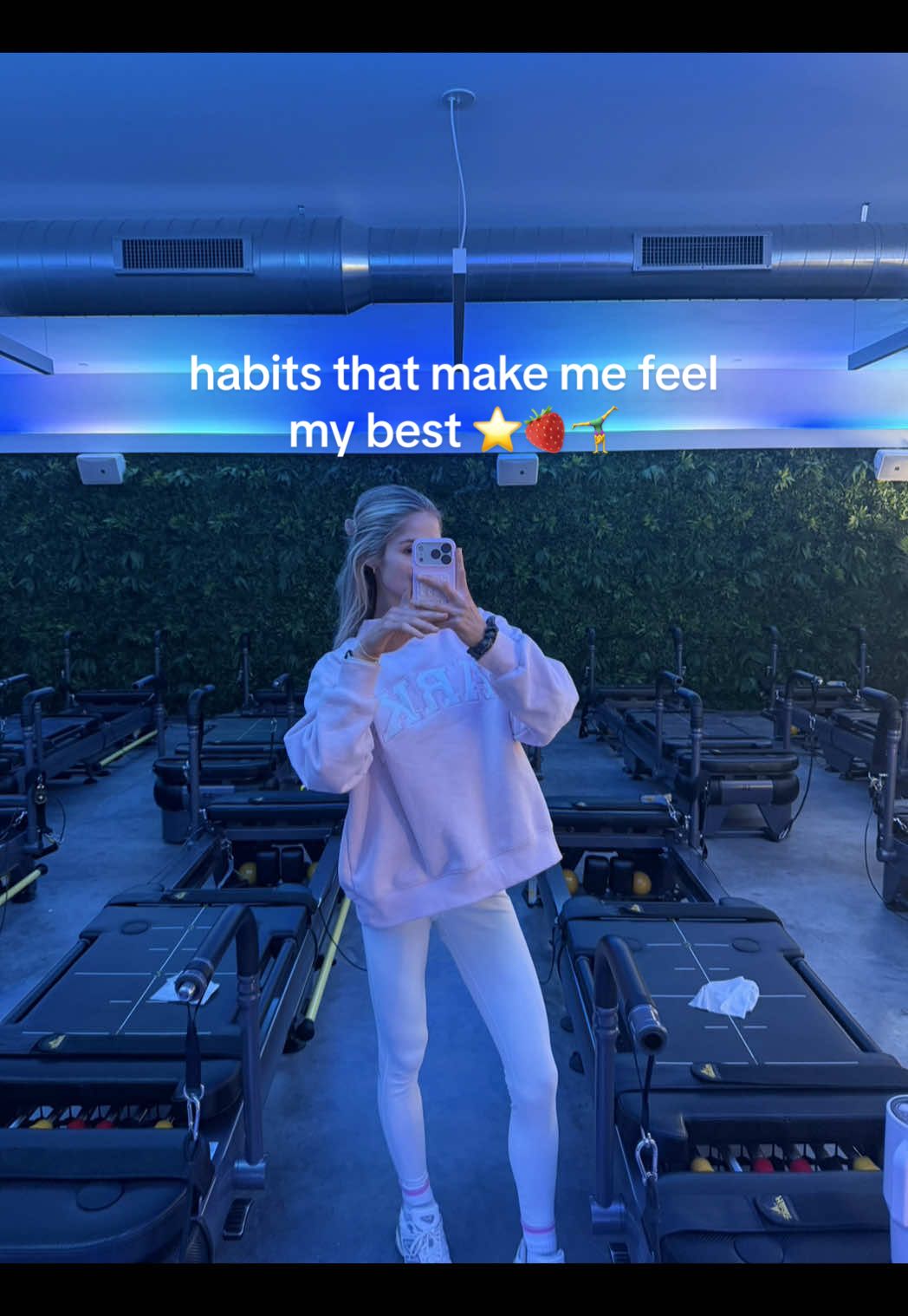 TikTok post by @rwhayland for LMNT. Caption reads: [...] #wellnesstips @SKIMS @Drink LMNT @MaryRuth's....