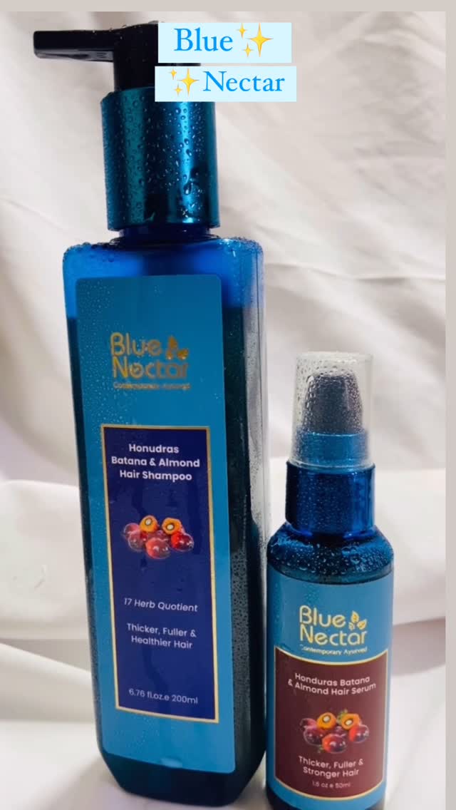 Instagram post by @iam_madhuribirthare for Blue Nectar. Caption reads: like never before ✨ @bluenectar_ayurved....