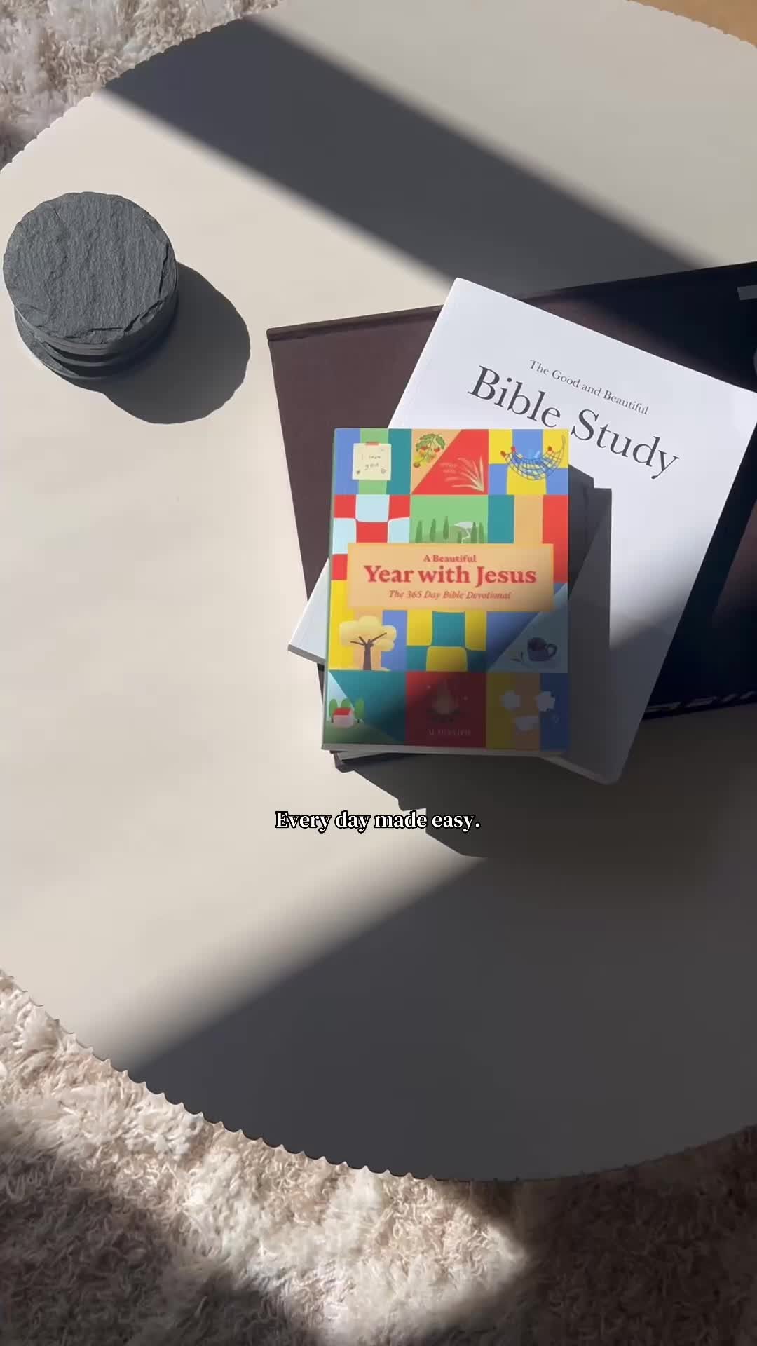TikTok post by @motivationalinsight for Alabaster Co. Caption reads: The 365 Day Bible Devotional. #pain #motivation....