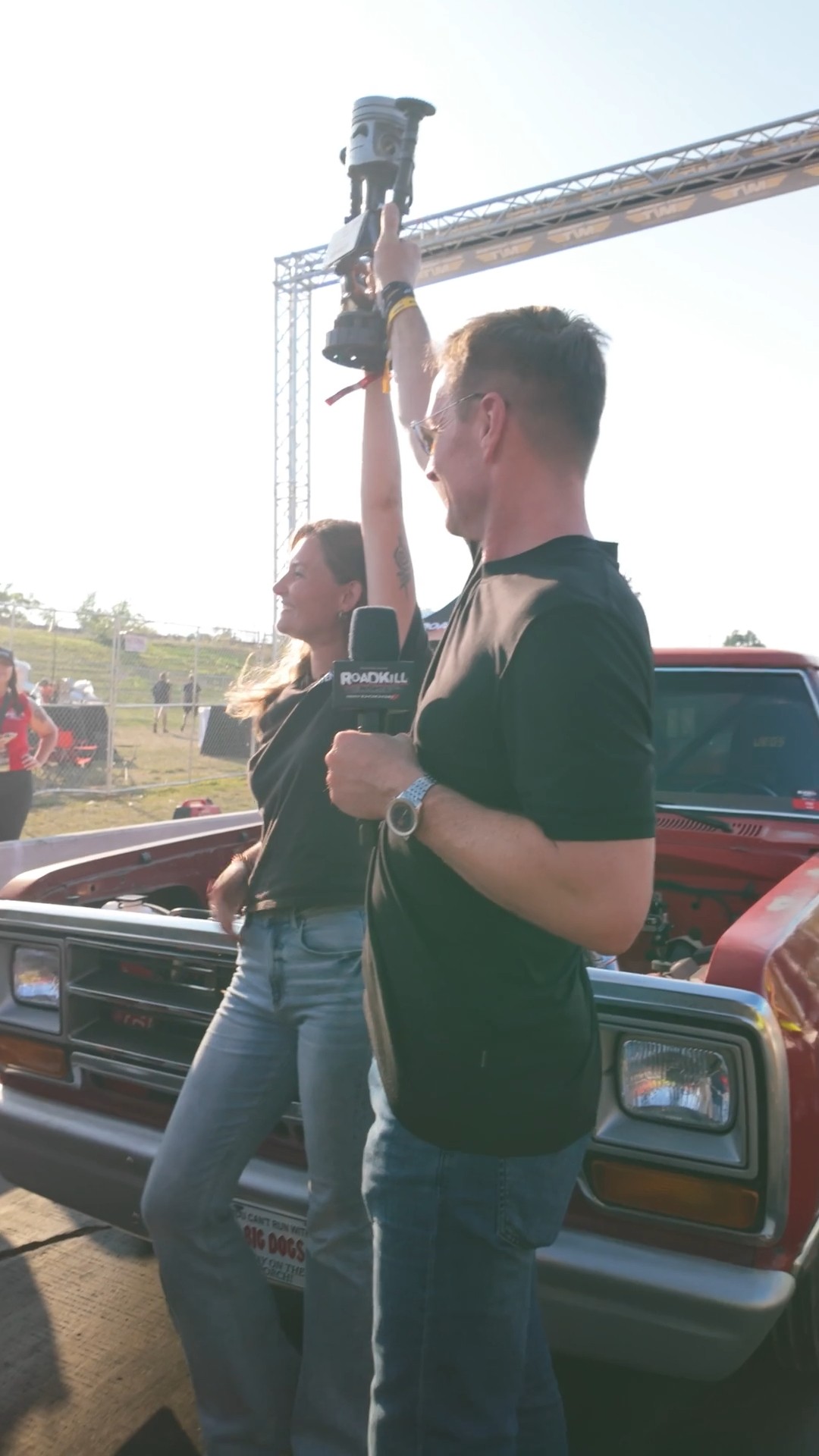 Instagram post by @merganevans for Dodge. Caption reads: The matchups were fierce, but @merganevans brought....