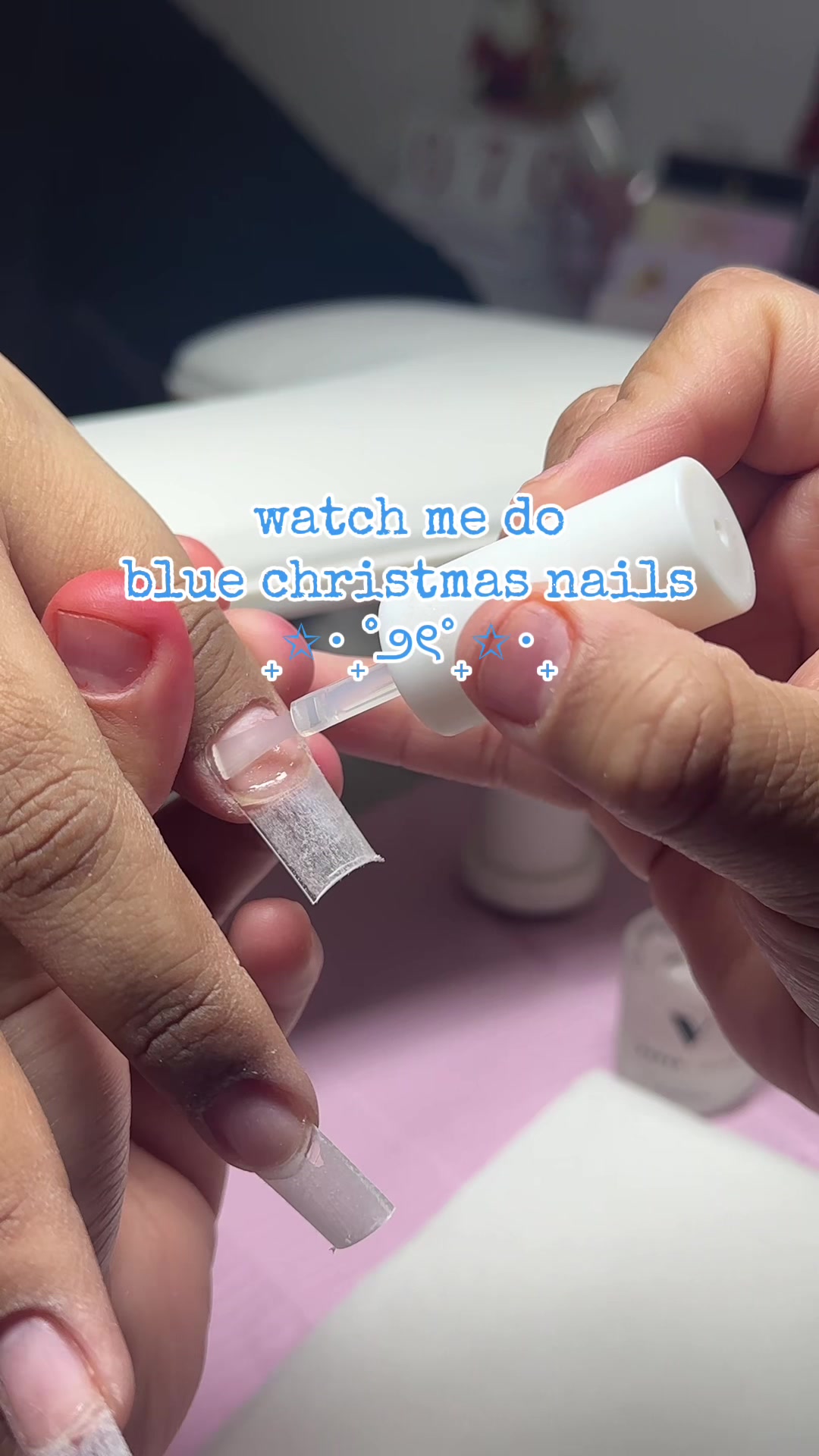 TikTok post by @nailsssbynancy for VBeautyPure. Caption reads: [...] have time to edit these videos in December....
