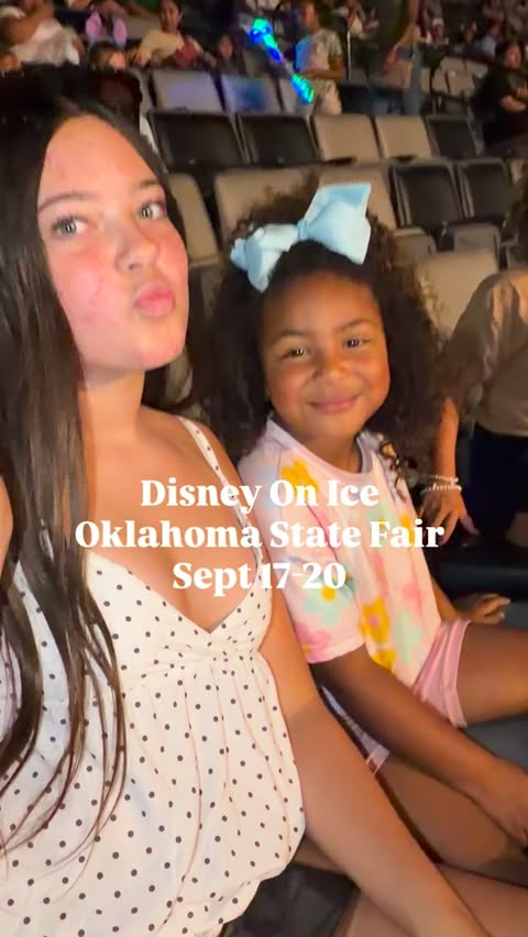 Instagram post by @tiffanyinokc for Disney On Ice. Caption reads: ✨ DISNEY ON ICE IS AT THE OKLAHOMA STATE FAIR! ✨....