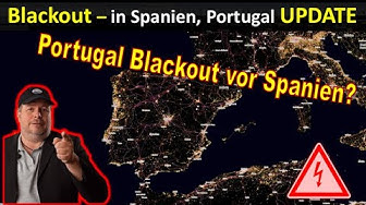 YouTube post by @OutdoorChiemgau for OLIGHT. Caption reads: Blackout in Spain - Update Cause+++Portugal....