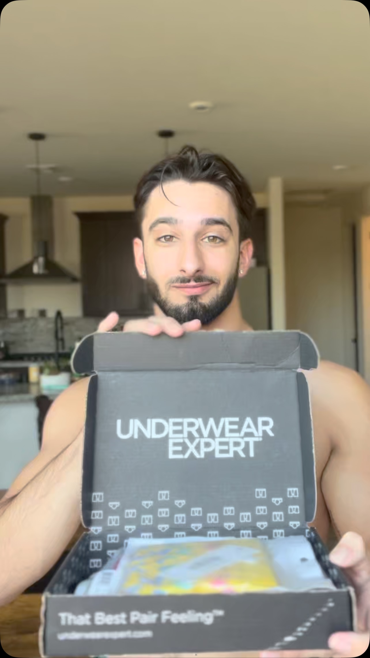 Instagram post by @nathan.slaten for Underwear Expert. Caption reads: UNBOXING W/ @underwearexpert 

Promo Code:....