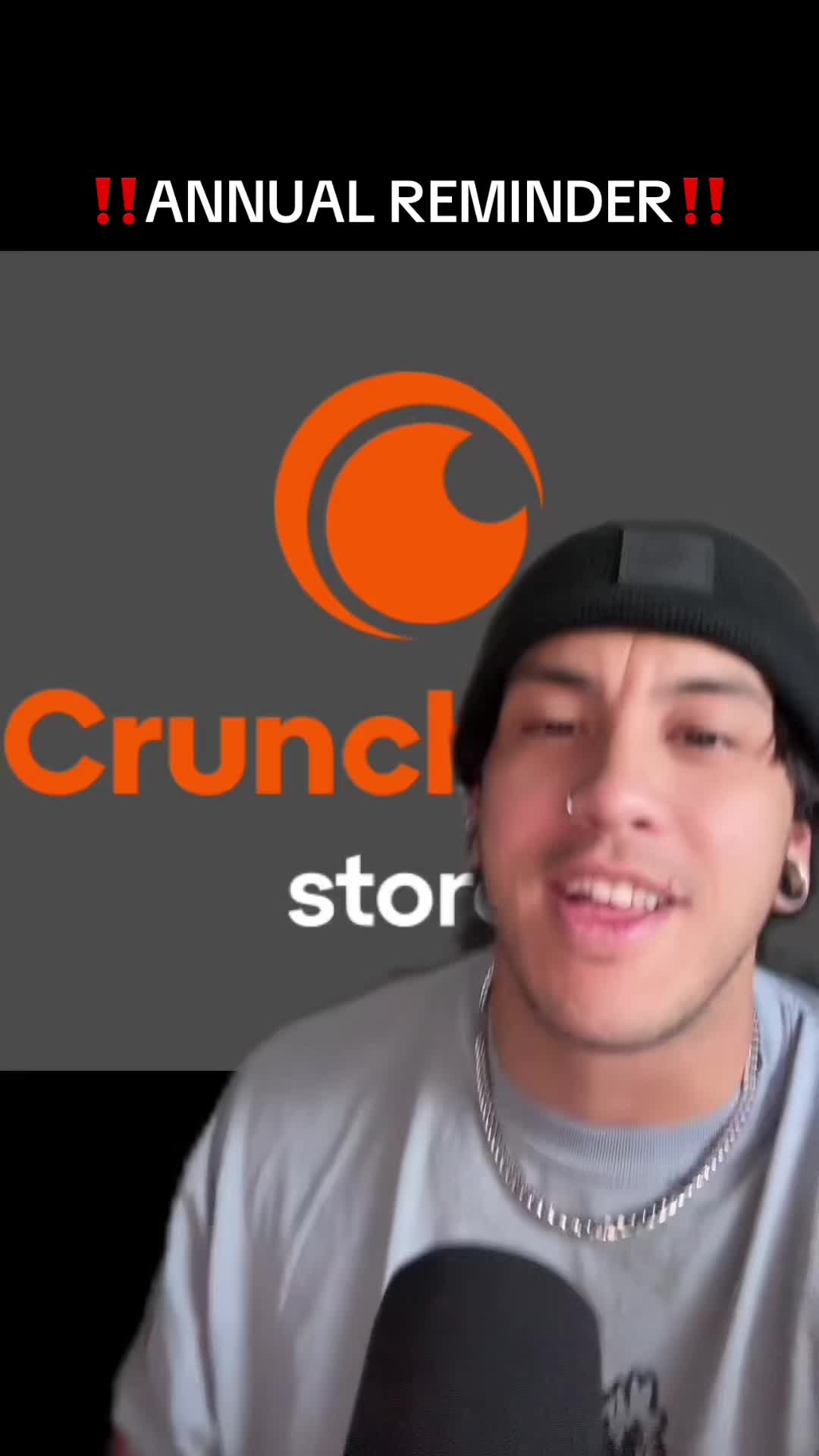 TikTok post by @calebxswag for Crunchyroll. Caption reads: @crunchyroll Black Friday is MY JAM! #anime .