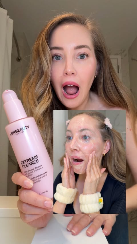 Instagram post by @jillian.gottlieb for INNBEAUTY PROJECT. Caption reads: say buh-bye to double cleansing!!!....