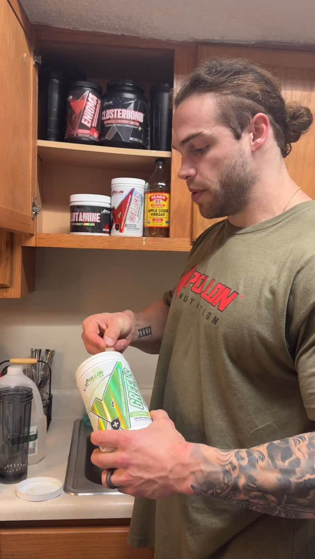 Instagram post by @justinbadurina for Apollon Nutrition. Caption reads: [...] formulas when you use Apollon 🔥....