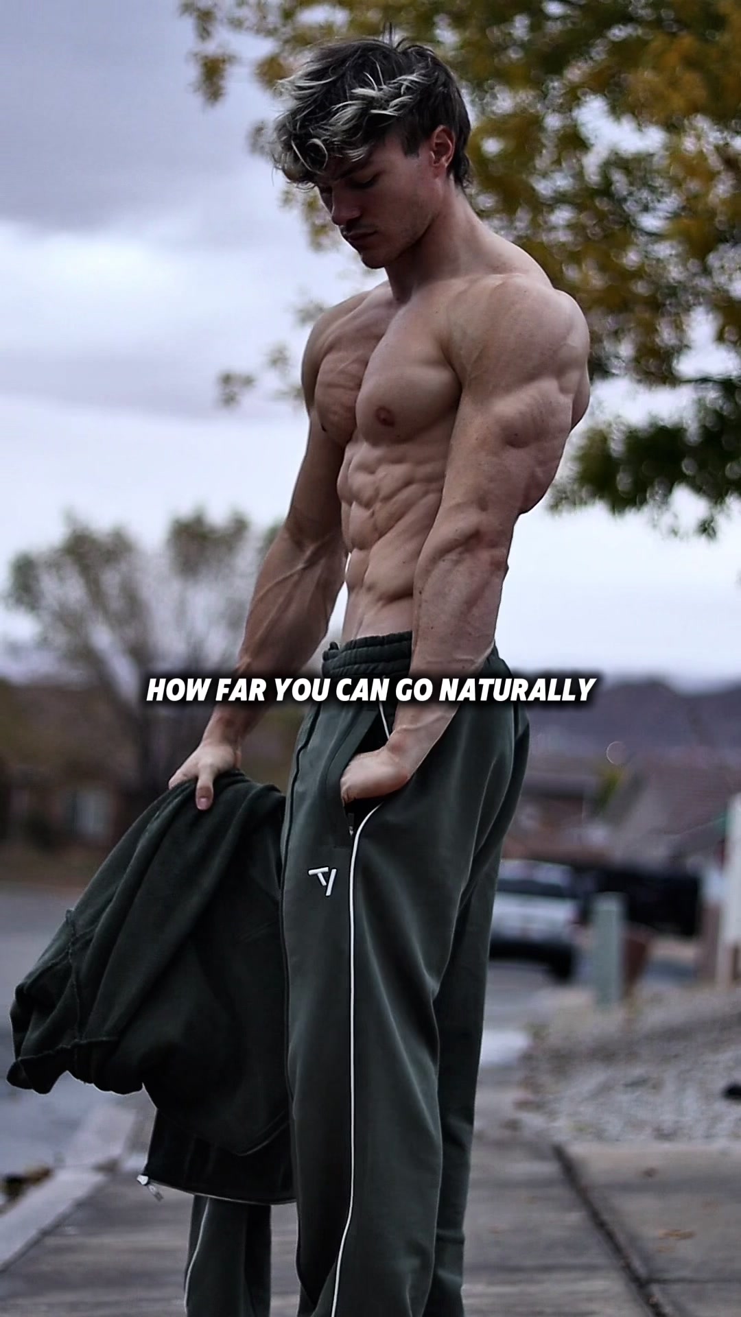 TikTok post by @bjarnson_fitness for Teveo. Caption reads: Just stay natty bro.  - @TEVEO code “JASON” 70%....