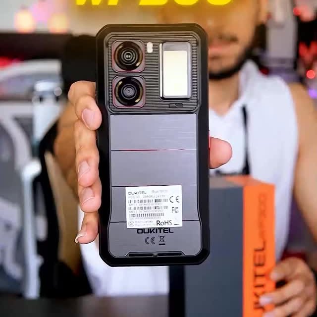 Instagram post by @uniiverse_tech for OUKITEL. Caption reads: Oukitel WP300🔥
.
Built like a tank, smart like....