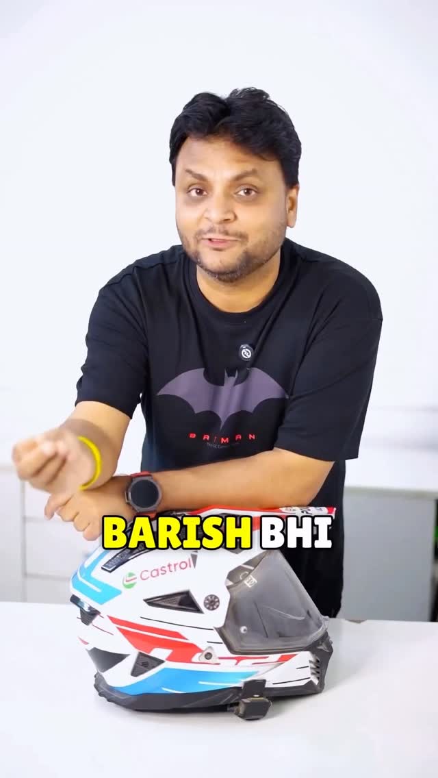 Instagram post by @dg_the_wanderer for Castrol. Caption reads: Back from a long ride? Helmet full of....