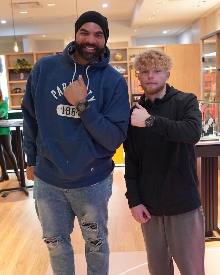 Instagram post by @tristanj22 for Tissot USA. Caption reads: Completing the All-Star Weekend fits with the NEW....