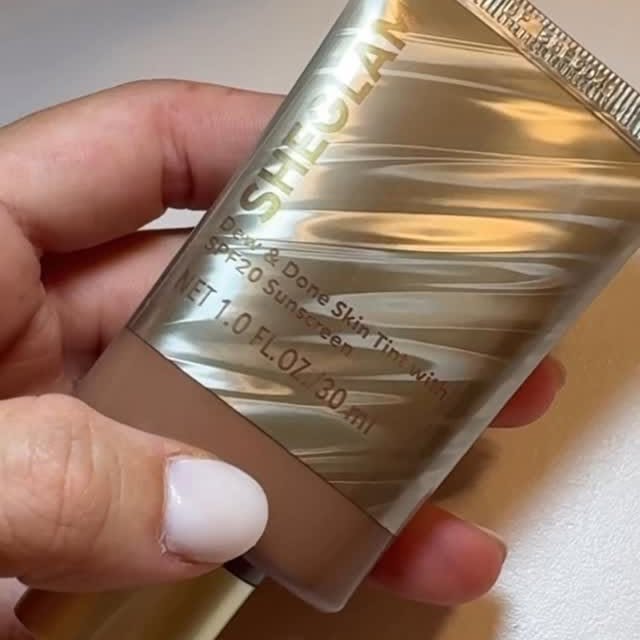 Instagram post by @bettyna___ for SHEGLAM. Caption reads: SHEGLAM Dew & Done Skin Tint @sheglam_official....