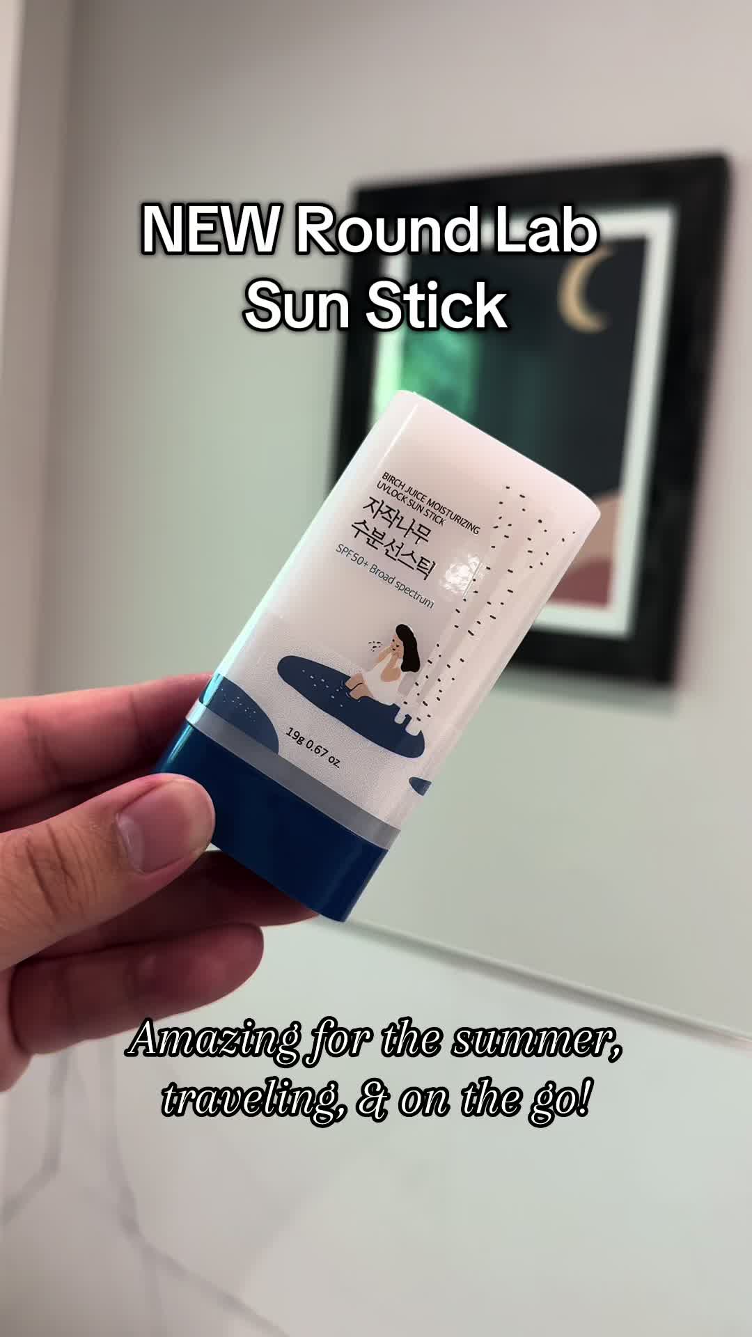 TikTok post by @midnight_les for Round Lab. Caption reads: I love the @ROUND LAB Sun Stick! It’s SPF 50, no....