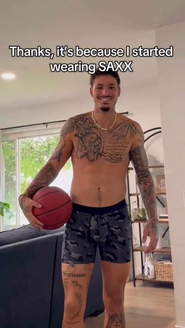 Instagram post by @pepe.garcia15 for SAXX Underwear. Caption reads: Soft launch. @saxxunderwear #SAXXpartner.