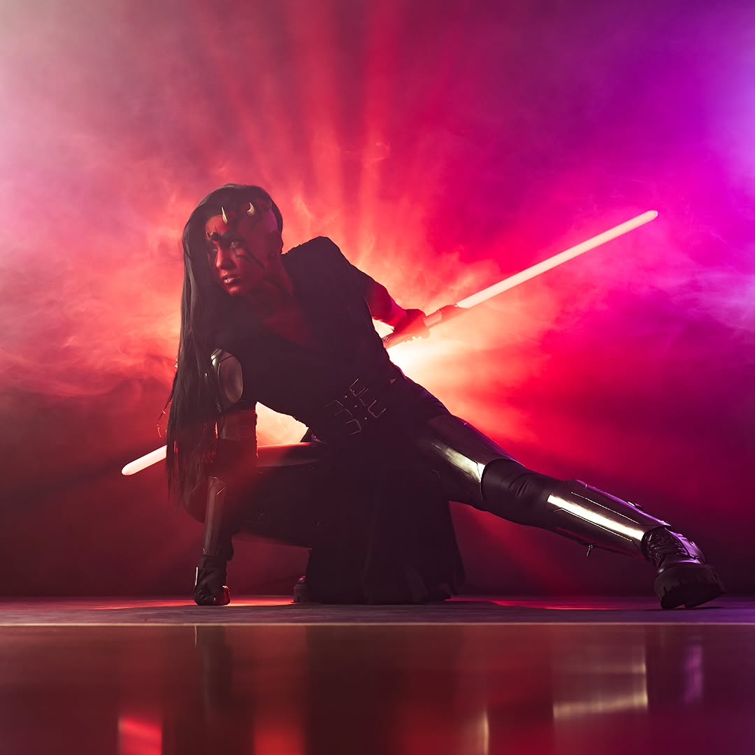 Instagram post by @ashla_nova for KenJo Sabers. Caption reads: [...] is from @kenjo_sabers #sith #kenjosabers....