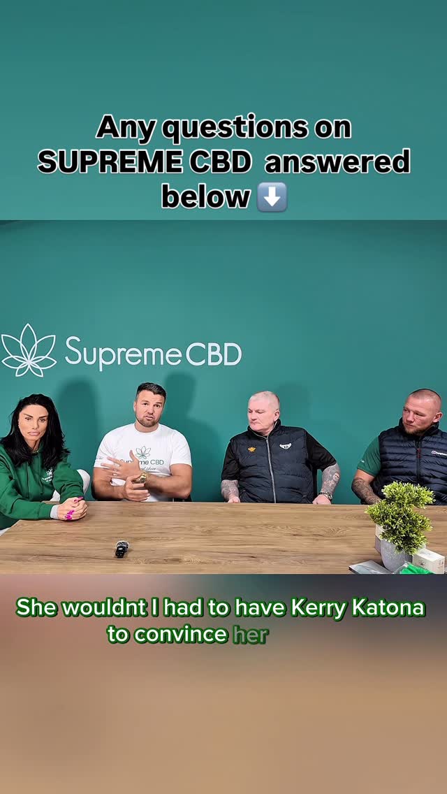 Instagram post by @rickyhitmanhatton for Supreme CBD. Caption reads: [...] in the same room but @supremecbd warehouse?....