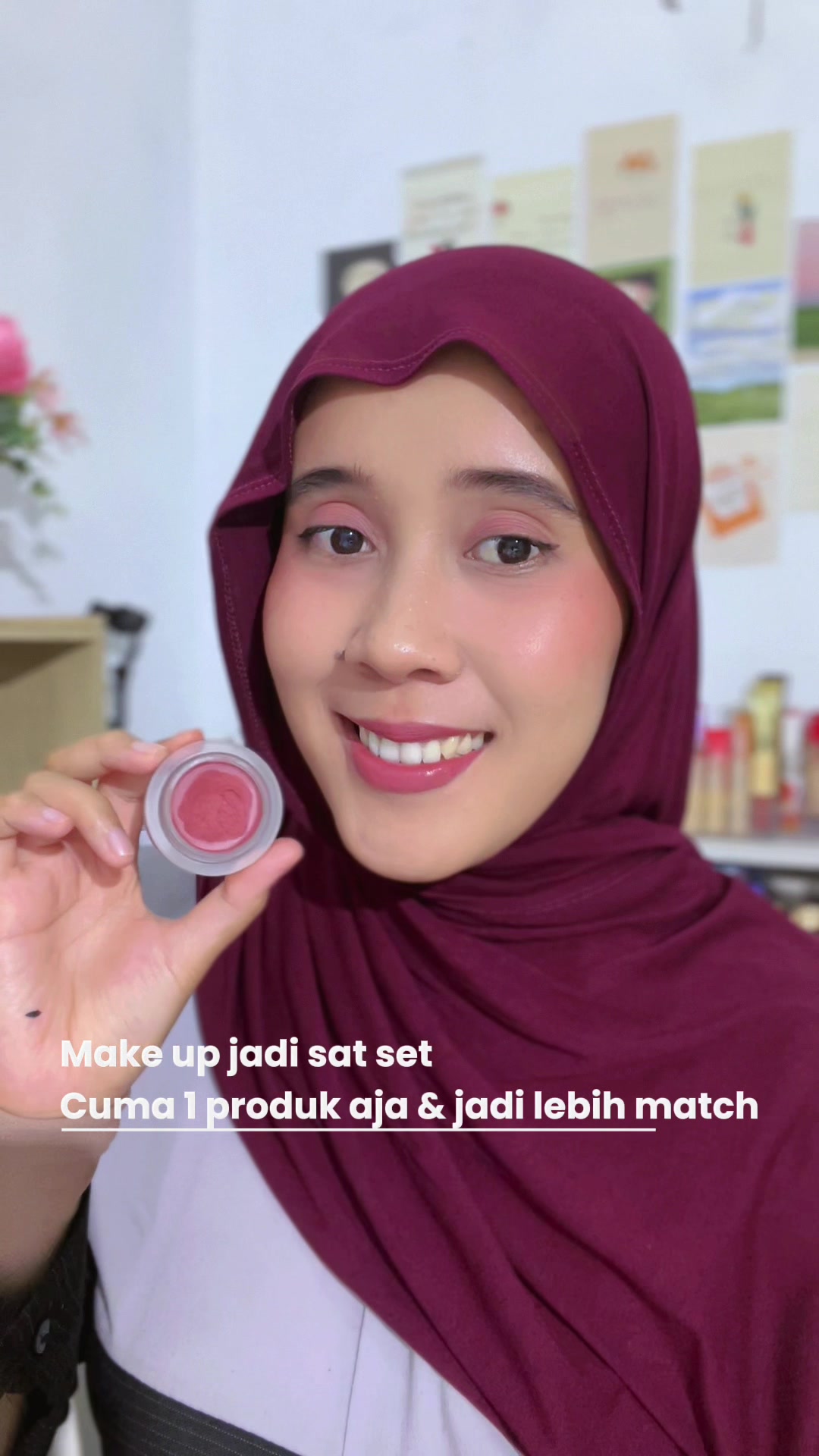 TikTok post by @slawqueen77 for Dear Me Beauty. Caption reads: [...] banget deh lip cotton nya @Dear Me Beauty....